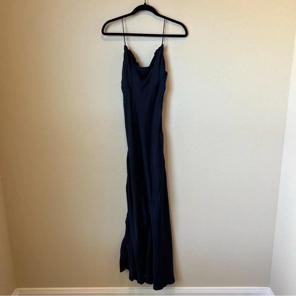 Zara Satin Cowl Neck formal dress